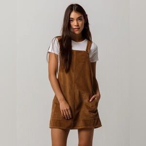 Brown Corduroy Overall Dress (Skirtall)